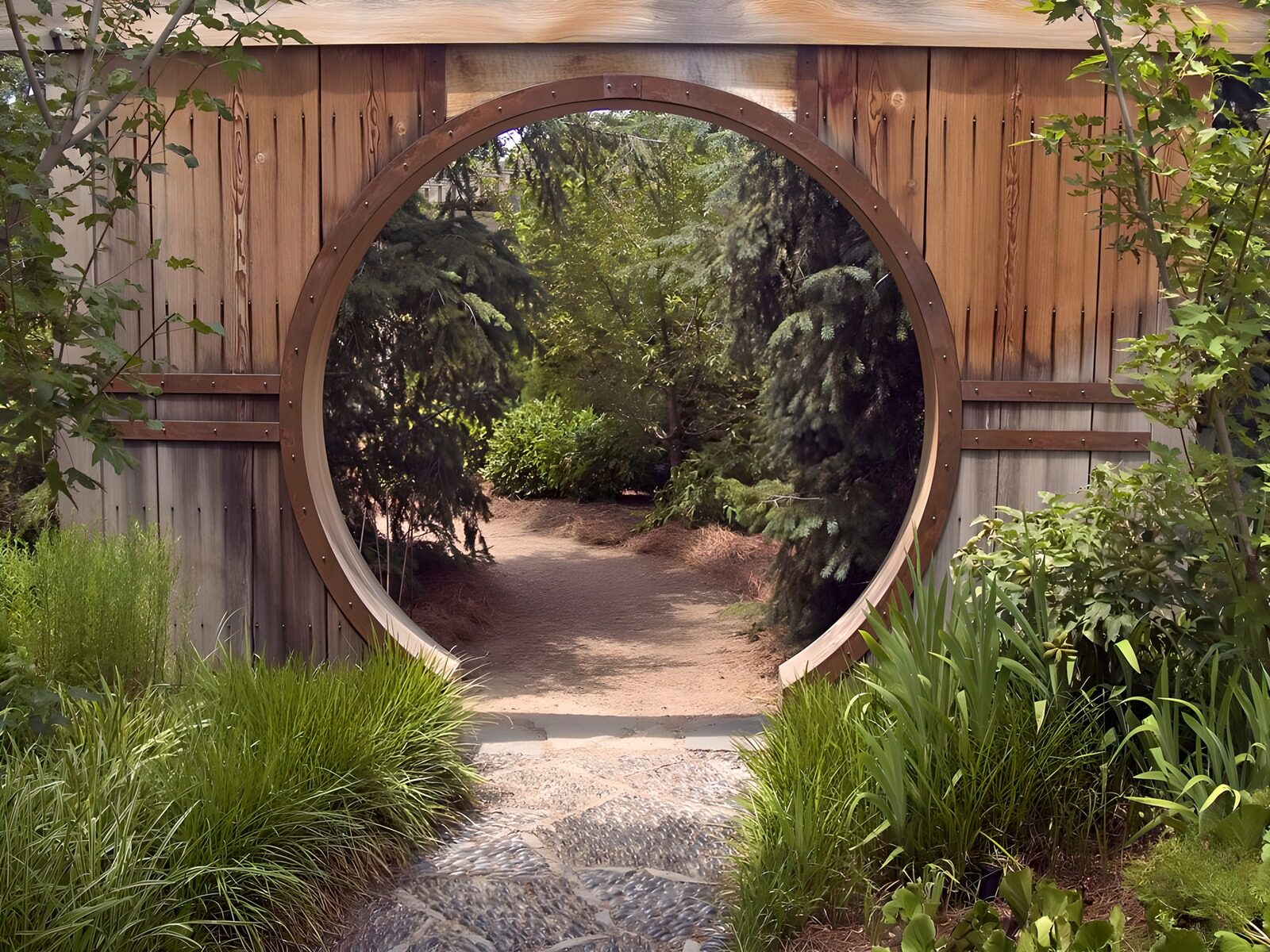 WCUK33838: Arched opening in a fence