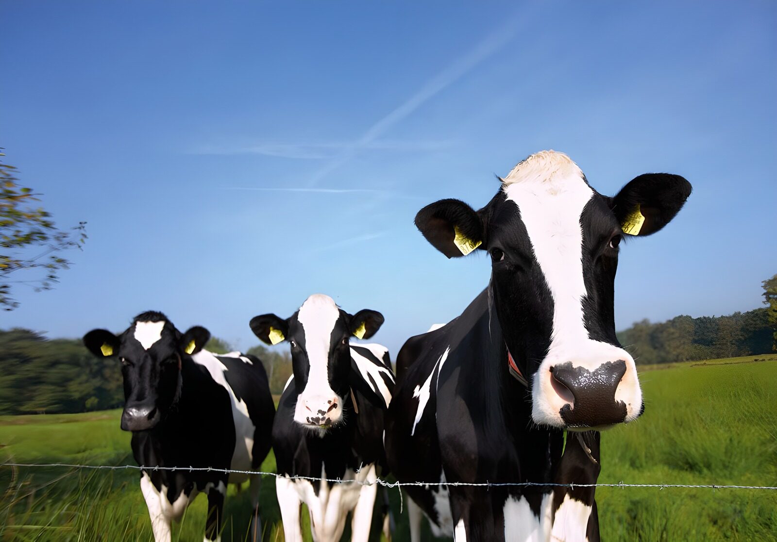 WCUK13033: Cows in field next to barb wire