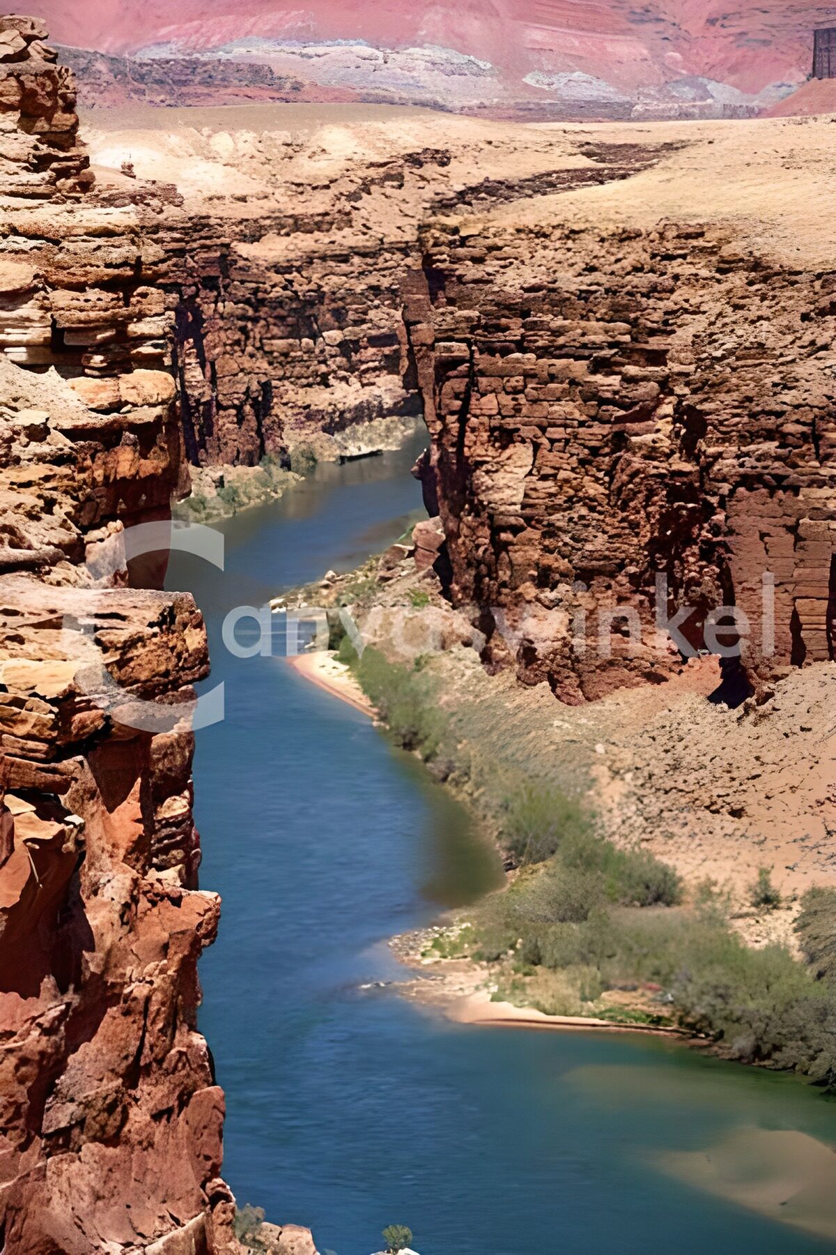 WCUK84272: View of river cutting through canyon