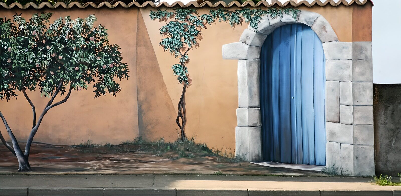 WCUK60545: 3D Wall painting at a village in France version 2