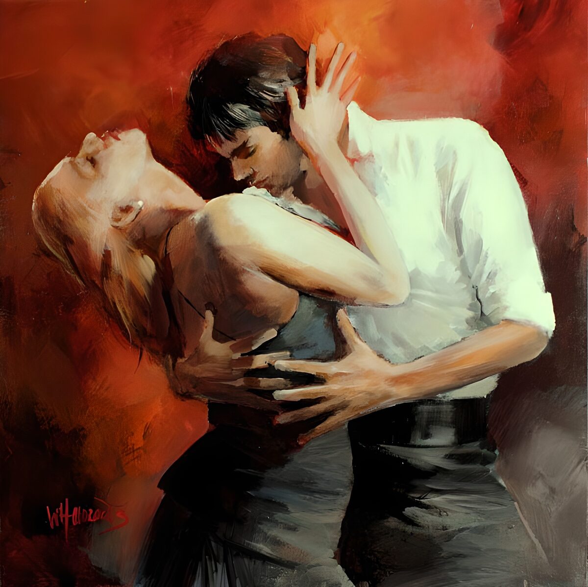 WCUK32740: Painted canvas  passionate Tango version 1