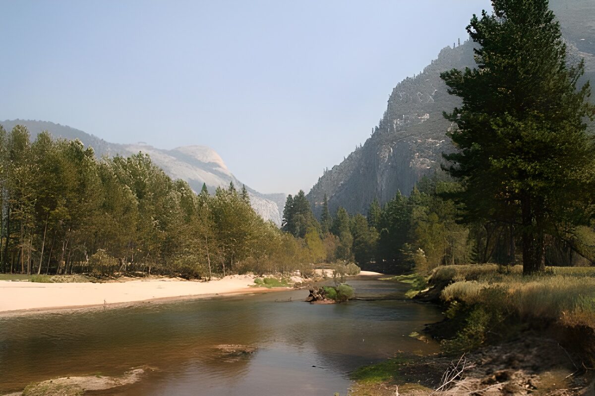 WCUK60173: View across the river, direction mountains 2