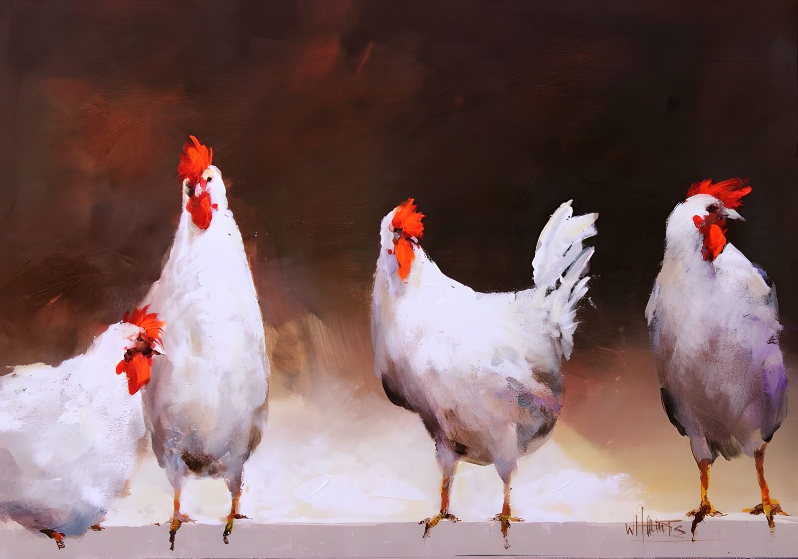WCUK31305: Four chickens
